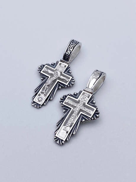 Крест из серебра/Частичное чернение