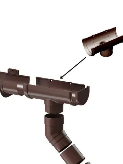 ДЕКИ Премиум воронка желоба коричневый 120/85