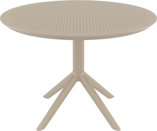 Стол пластиковый Sky Table Ø105 бежевый Sky Siesta Contract Турция