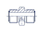 Соединение P D32-D25 ORFS 1.11/16 - ORFS 1.7/16 РЕДУКЦИОННОЕ