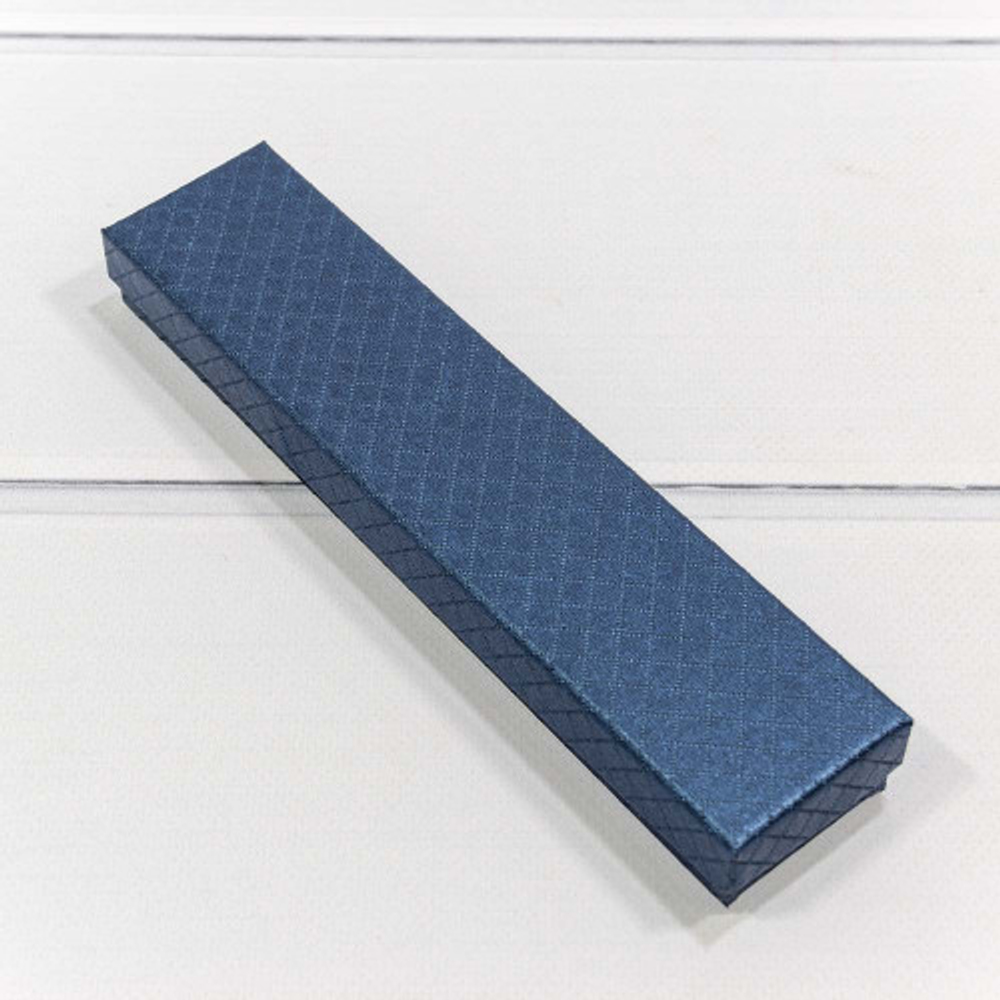 Коробка Ювелирная 20х4.5х2.7 см "Ромбики" (Синий)