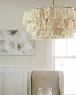 Стильные многоярусные подвесные светильники из мягких кисточек