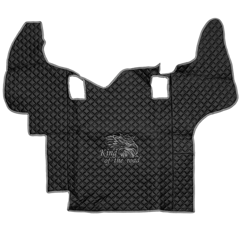 Ковры SCANIA 5 серии Р (автомат) (экокожа, черный, серый кант, серая вышивка)