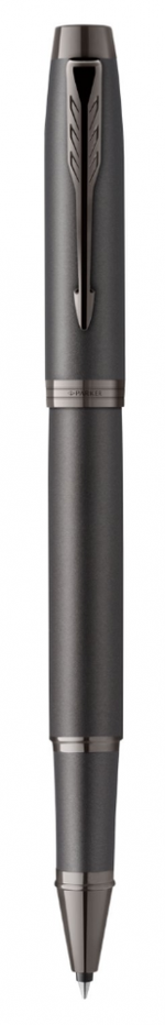 Ручка роллер Parker IM Monochrome Black, стержень:F, цвет чернил: black, в подарочной упаковке.