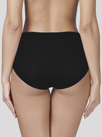 Трусы-слип со средней линией талии из хлопковой ткани (Размер: XXXL) (Цвет: черный)