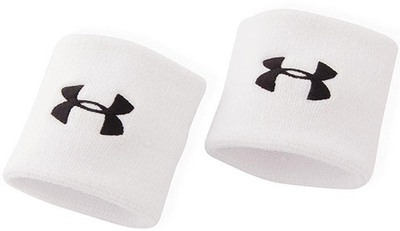 Теннисные напульсники Under Armour Performance Wristbands - White