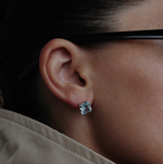 пусеты mireille с голубым топазом