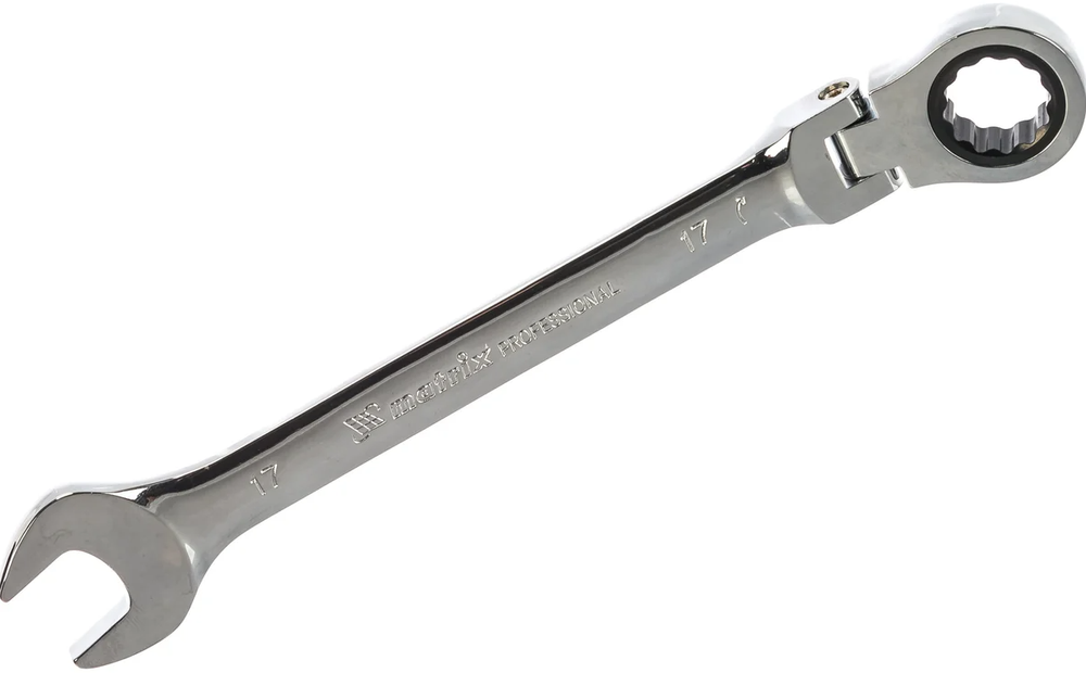 Ключ трещеточный шарнирный 17мм MATRIX