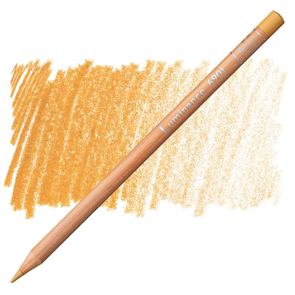 Caran d'Ache Luminance 6901. 836 Brown ochre 50%