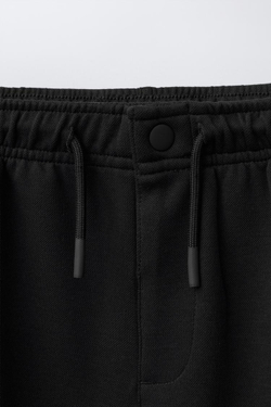 ZARA БРЮКИ COMFORT НА ШНУРКАХ, ЧЕРНЫЙ