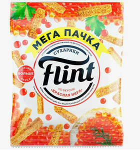 СУХАРИКИ FLINT ПШЕНИЧНО-РЖАНЫЕ КРАСНАЯ ИКРА 100ГР