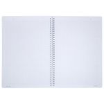 Тетрадь обложка пластик, А4 80 л., гребень мягкий (силиконовый), клетка, BRAUBERG, серый, 405357