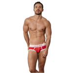 Красные трусы-брифы из перфорированной ткани Power Piping Brief (Размер: XL) (Цвет: красный)