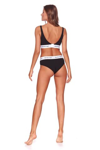 Комфортные трусики-слипы в спортивном стиле (Размер: S) (Цвет: черный)