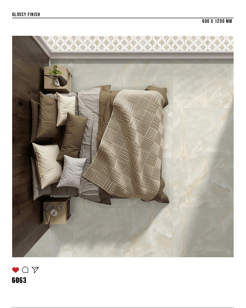 Керамогранит glossy №1 60х120, 6063