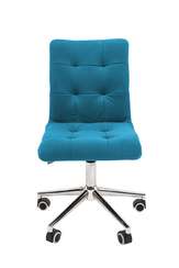 Офисное кресло Chairman 030 Россия ткань Т-75 бирюзовый, хром, без подлокотников