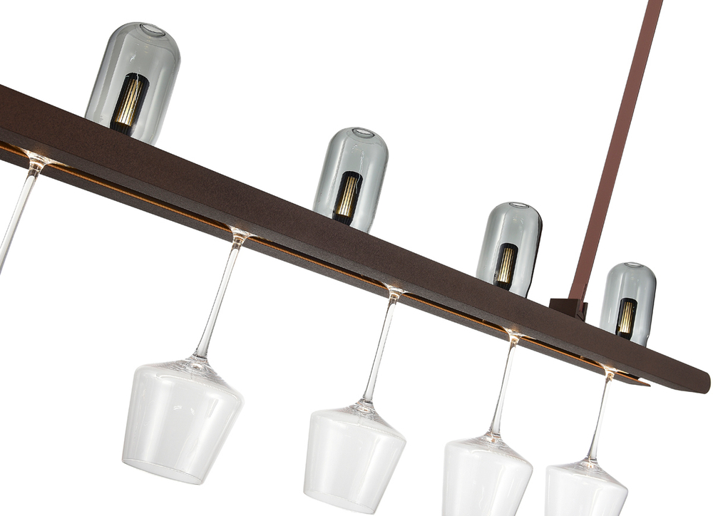 Подвес,  20Вт (LED 5x0, 5Вт+светодиодная лента 17, 5Вт),  коричневый