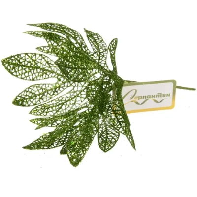 Ветка декоративная «Сказочный листопад» 25 см, Нежный зеленый