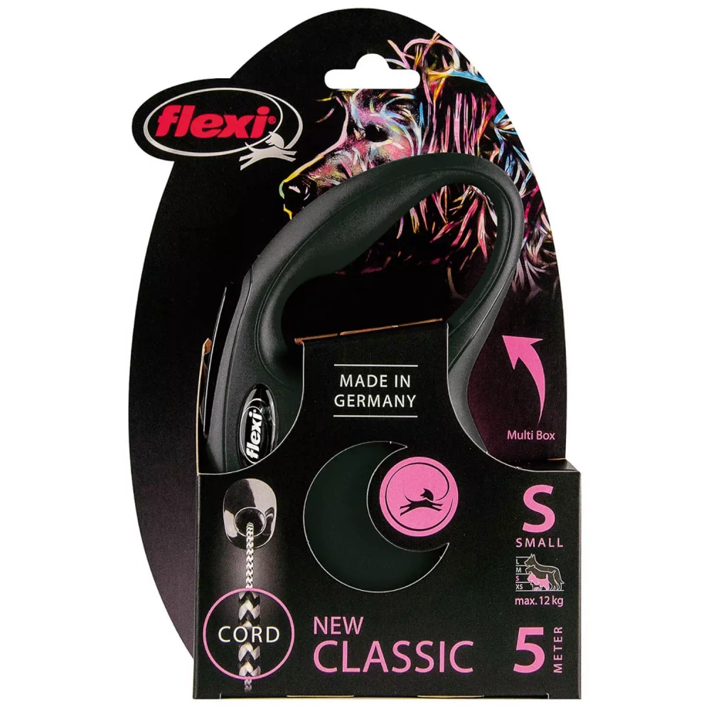 Flexi рулетка New Classic S (до 12 кг) 5м трос черная