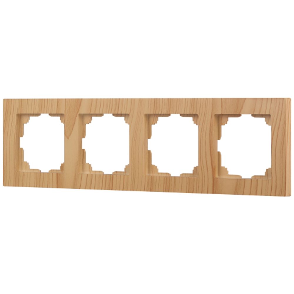 Рамка для розеток и выключателей Intro Accent 6-504-11 на 4 поста, СУ, сосна