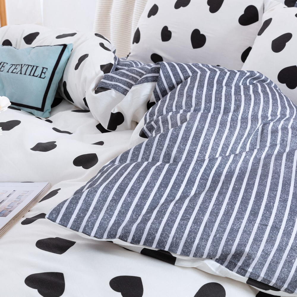 Комплект постельного белья Делюкс Сатин 100% хлопок на резинке LR362