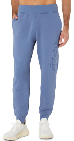 Мужские теннисные штаны Asics Logo Sweatpant - небесный