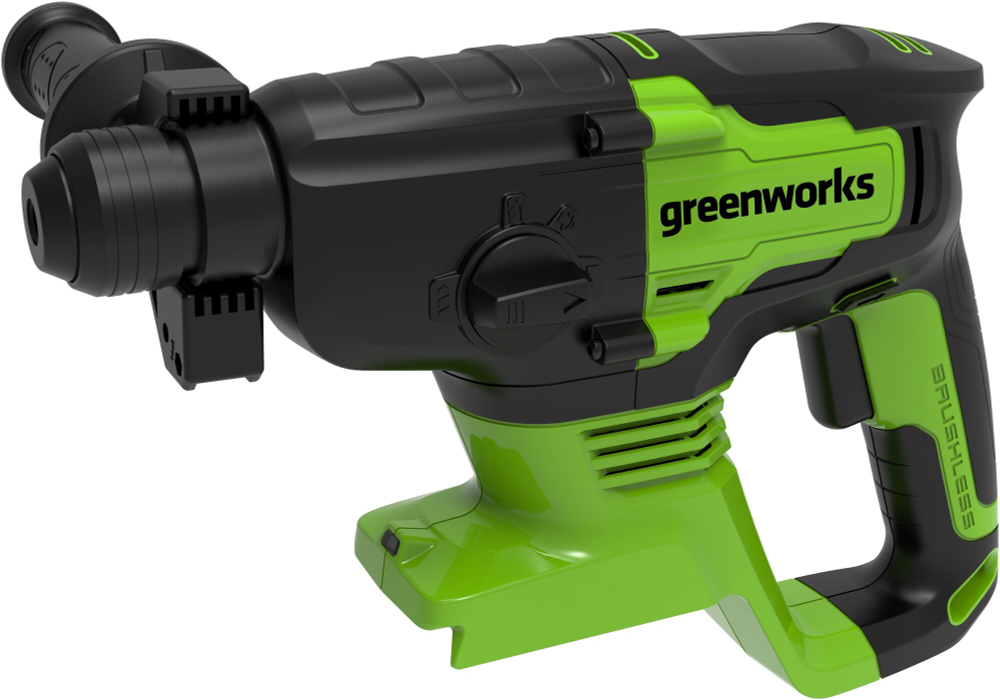 Перфоратор аккумуляторный GREENWORKS GD24SDS1 24В,SDS-plus,1.2Дж,3-режима,б/щ,без АКБ и ЗУ (3803107)
