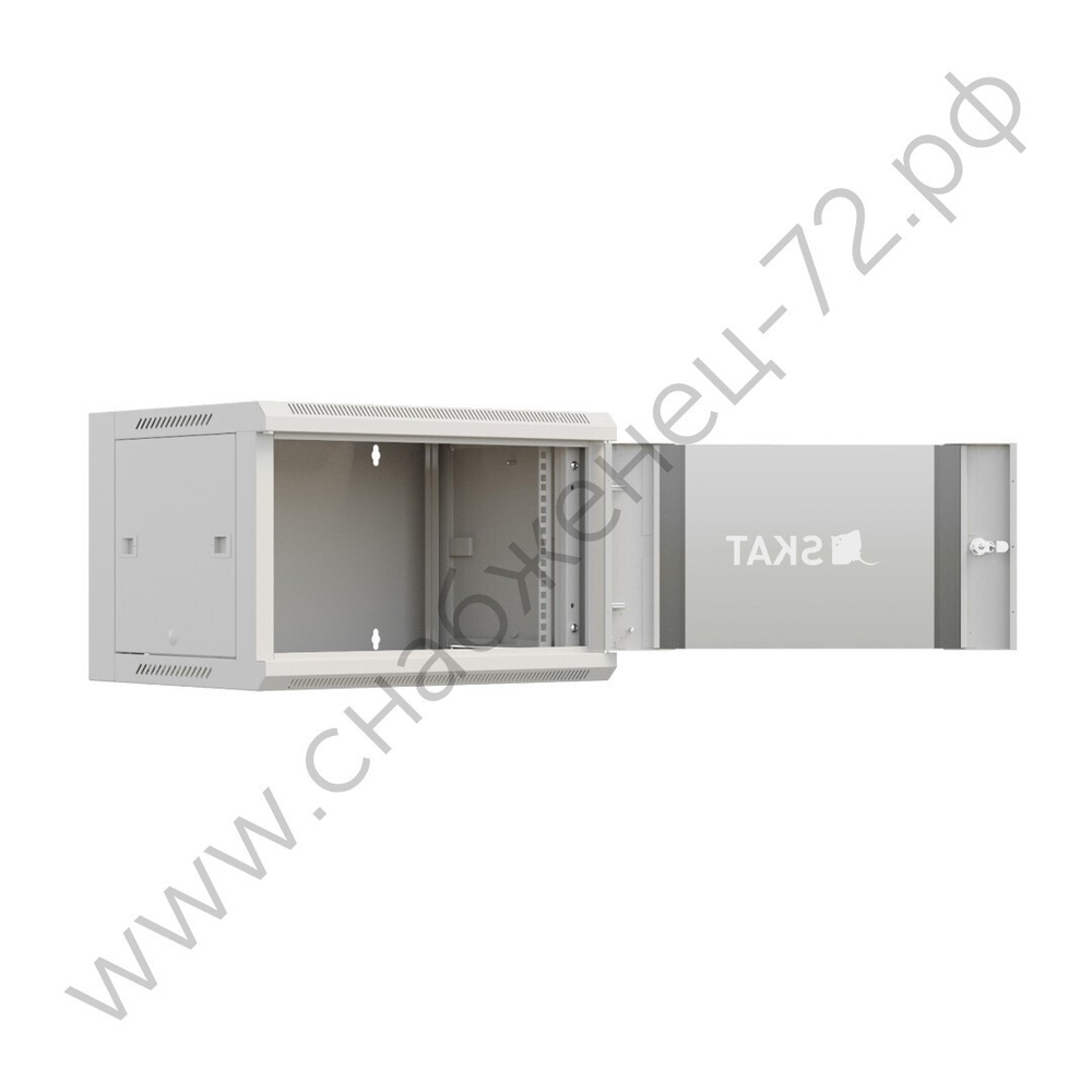 SKAT TB-9W660GF-G Шкаф настенный телекоммуникационный 9U 600х600х500мм, дверь стеклянная