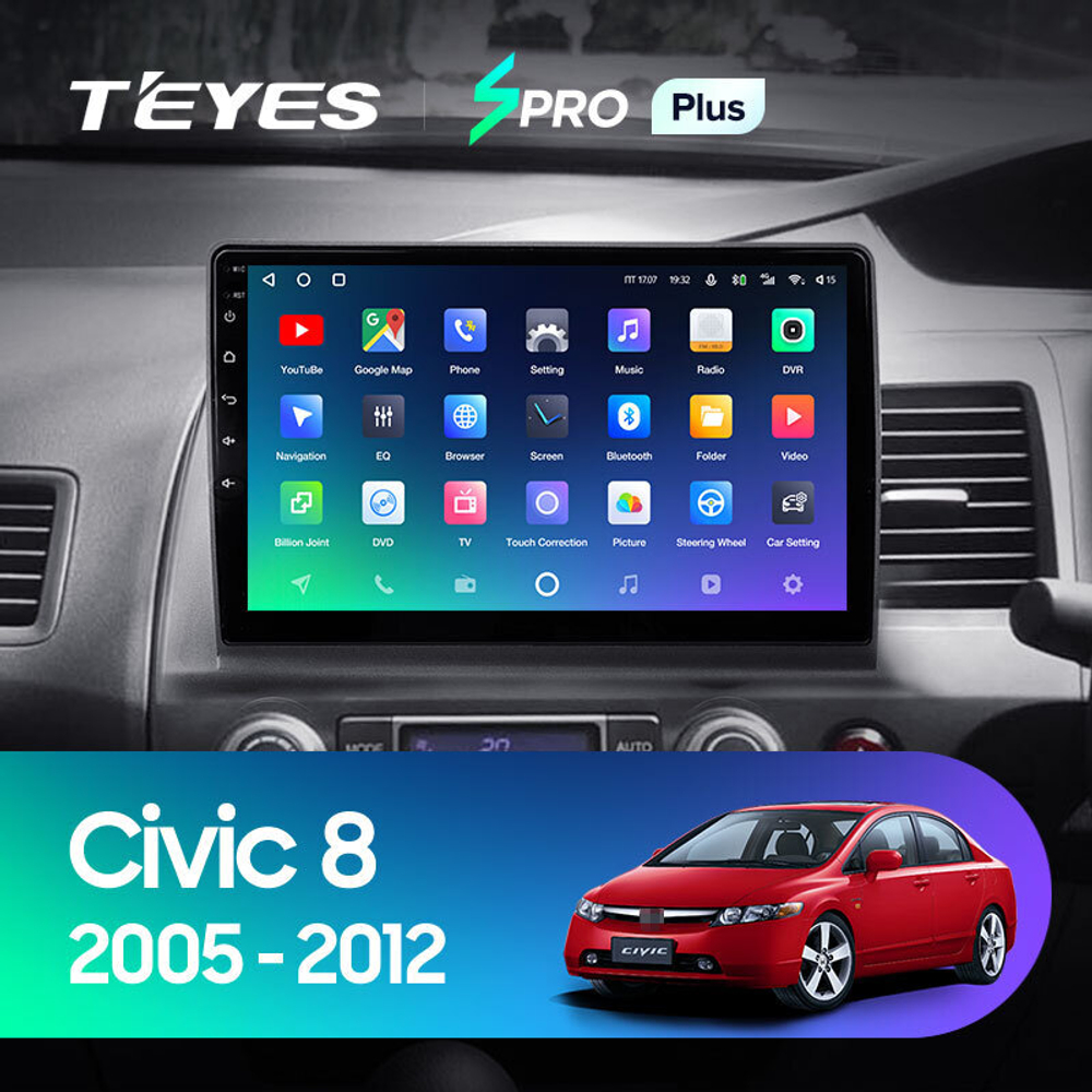 Teyes SPRO Plus 10.2" для Honda Civic 2005-2012 (прав)