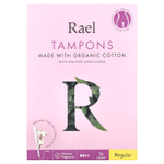 Rael, Тампоны из органического хлопка, обычные, без отдушек, 16 шт.