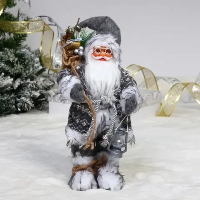 Дед Мороз - Лесовичок «Зима полна чудес» 45 см, Серый