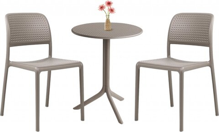 Комплект пластиковой мебели Nardi Step Bora Bistrot, тортора