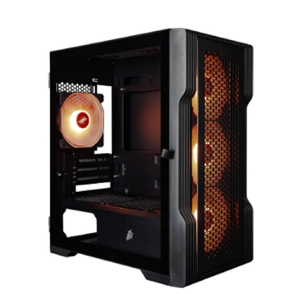 Корпус для компьютера 1STPLAYER TRILOBITE T3 ARGB Black / mATX / 4x120mm ARGB fans / T3-BK-4F7