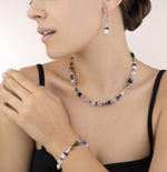 Серьги Coeur de Lion White-Blue 4013/20-0700