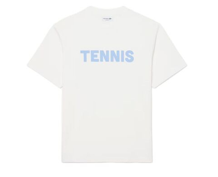 Теннисная футболка Lacoste Printed Cotton - flour