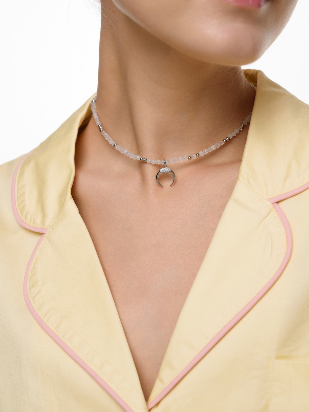 Чокер "Moon" из лунного камня Silver