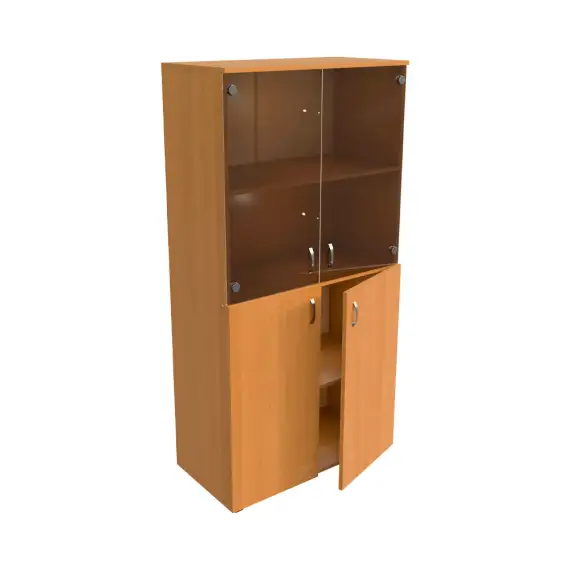 Шкаф низкий стекло бронза ЛФ223 800х406х1610, ольха