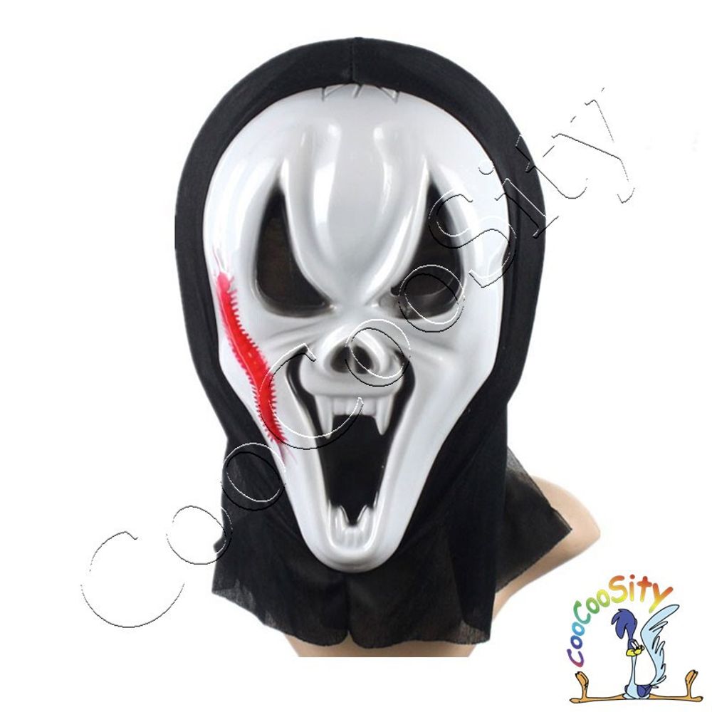 маска с капюшоном Ведьма Сороконожка, пластик, текстиль