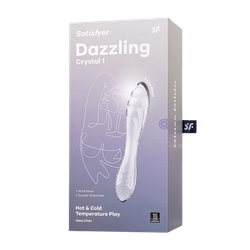 Фаллоимитатор из стекла с интенсивным рельефом Satisfyer Dazzling Crystal