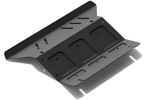 Защита радиатора АвтоБроня для Toyota Hilux VII (V - 2.5D; 3.0D) 2005-2015, штампованная, сталь 1.8 мм, с крепежом, 111.05744.1