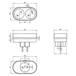 Двойник Toker 2T 10A белый