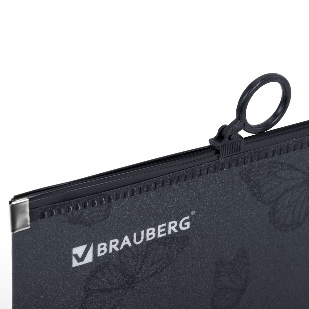 Папка для тетрадей BRAUBERG А4 1 отделение пластик на zip-lock-молнии "Neon butterflies" (12 штук в упаковке)