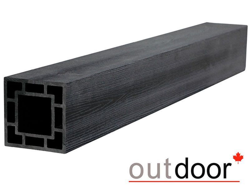 Столб ДПК Outdoor 120*120*3000 мм. STORM BLACK черный