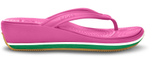 Сандалии Women’s Crocs Retro Flip Wedge Fuchsia / Kelly Green