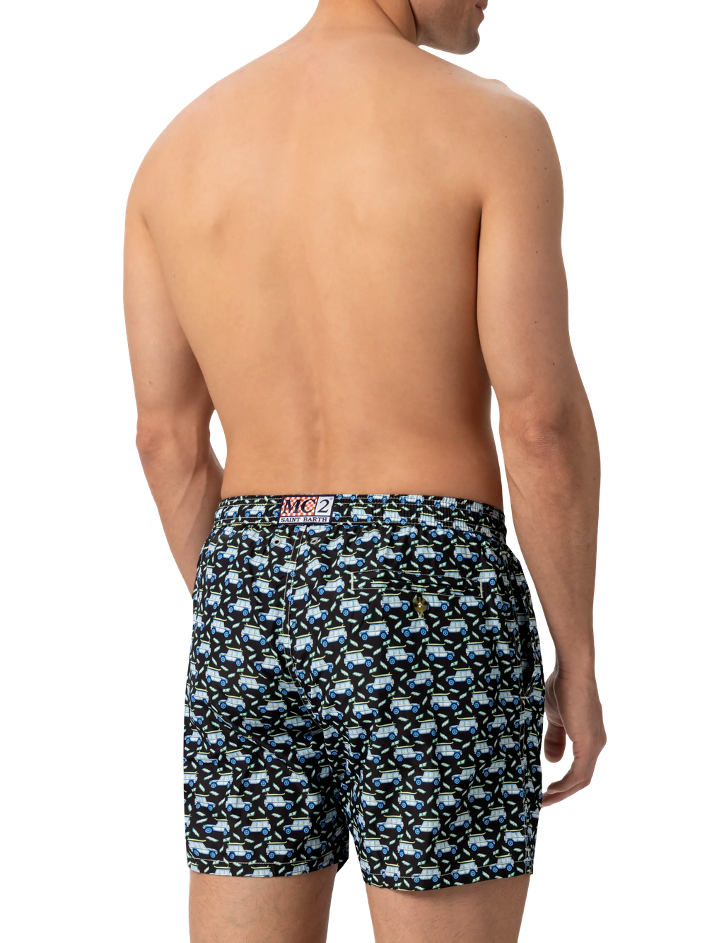 Шорты MC Saint Barth Dollar Car черный