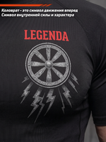 Рашгард с коротким рукавом LEGENDA Коловрат черный