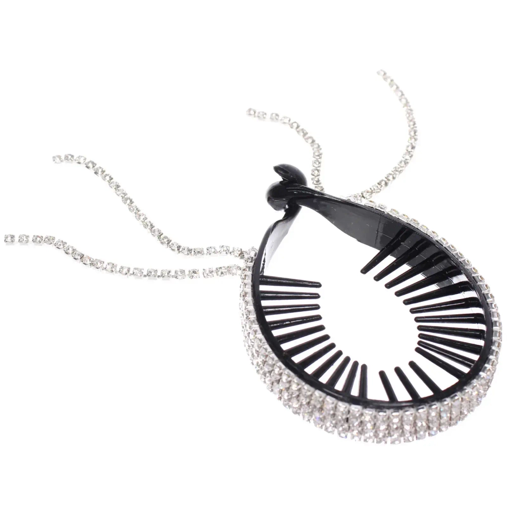 Заколка - банан для волос в пакете «PREMIUM», фестиво, цвет чёрный, 5.7*8см