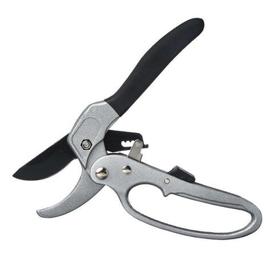 Контактный секатор с храповым механизмом и металлическими ручками - 20 см. (Цвет: не задано)