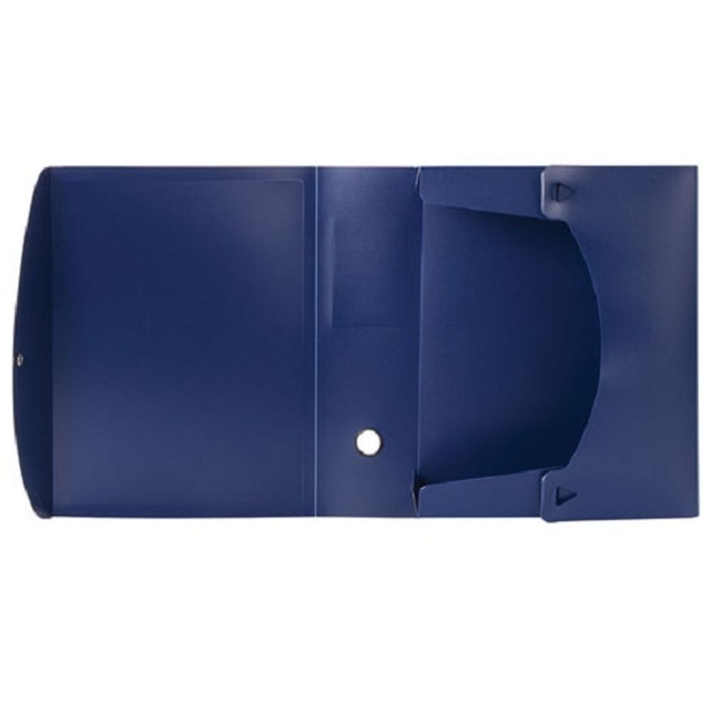 Короб архивный 100мм, пластик, на кнопке, разборный, синий, Brauberg