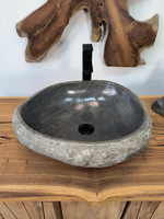 Раковина из речного камня RS-65884 46х44х15 из натурального камня